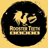 Лого Rooster Teeth Games в стиле игры Bendy and the Ink Machine