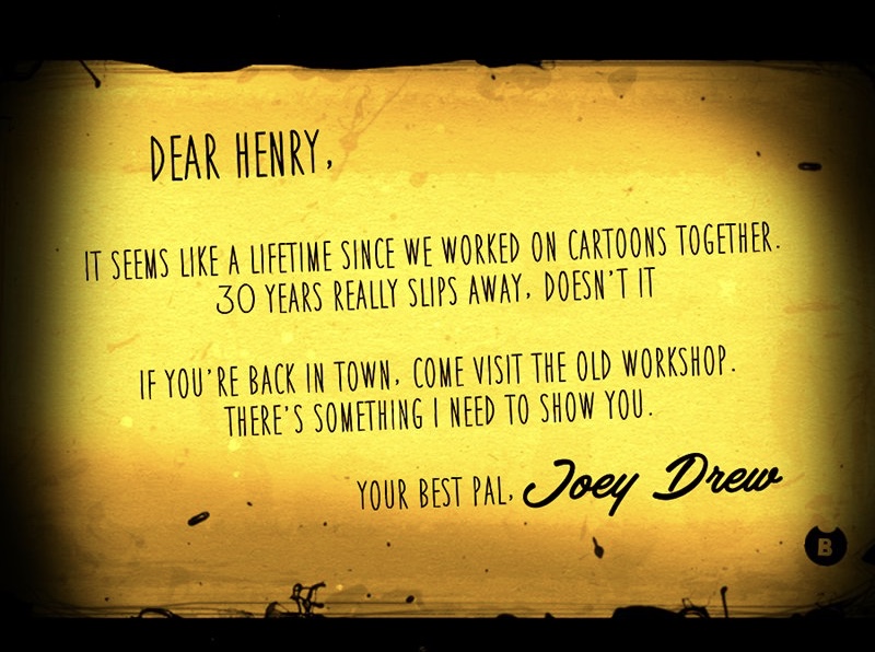 Bendy & the Ink Machine Comfort Character Letters 