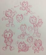 TimetheHobo's drawings of Bendy.