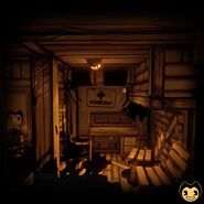 An official screenshot of the Infirmary with Bendy.