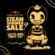 Bendy from the image announcing the game's Steam Summer sale.