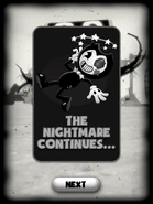 Честер позади экрана проигрыша.