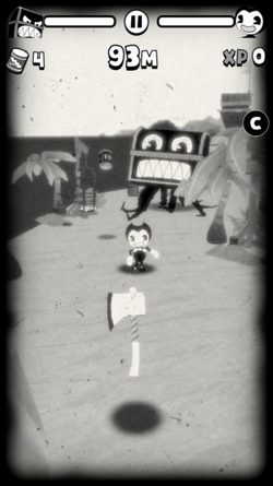 Bendy Walks the Plank, Bendy in Nightmare Run Wiki