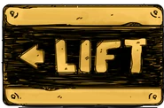 Надпись «Лифт».