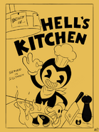 Bendy in the "Hell's Kitchen" poster, created by one of the Chapter 3 fanart contest winners Noisypaperdragon.