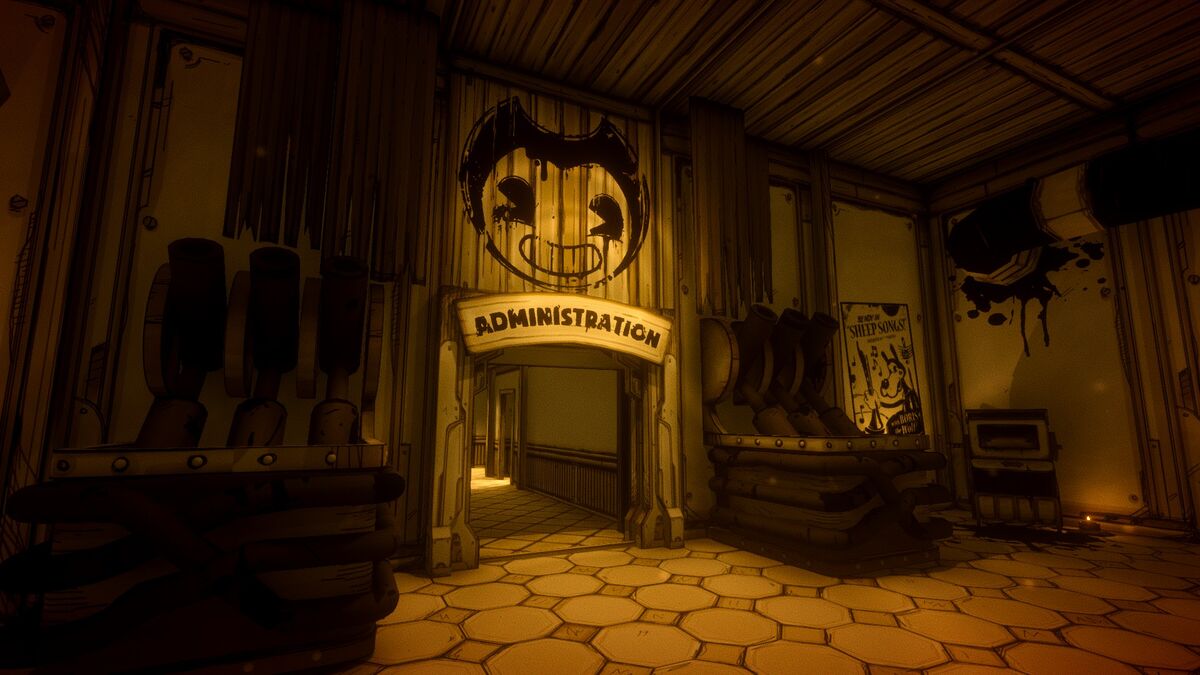 The location of the parts in Bendy and the Ink Machine