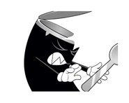 Иконка Кэнудла при получении урона.