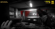 The gun shooting.