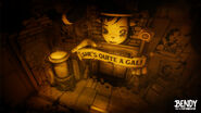 A huge Alice Angel decoration along with posters of her in one of the Steam screenshots for Chapter 3.