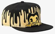 Sepia Bendy Snapback Hat with an Ink Dripping pattern