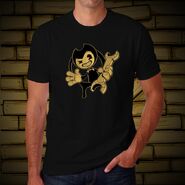 Bendy holding a wrench shirt.