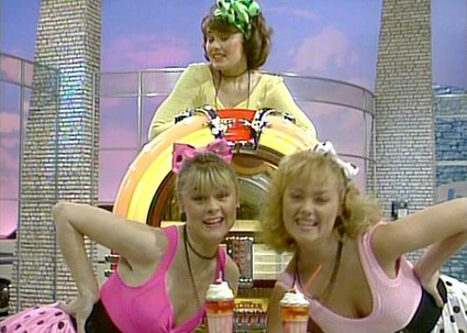 Sarah (left) with other Angels