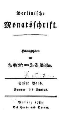 Berlinische Monatsschrift