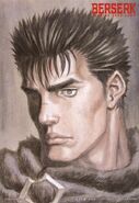 Guts looks ahead. (Vol 2 - illustration card 1)