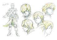 Concept sketches of Serpico for the 2016 anime.