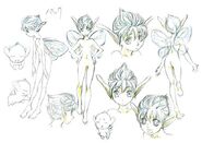 Concept sketches of Puck for the 2016 anime.