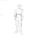 A full body sketch of Rickert for the 1997 anime.