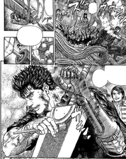 Guts toma pólvora y munición del Hipocampo para recargar el cañón.