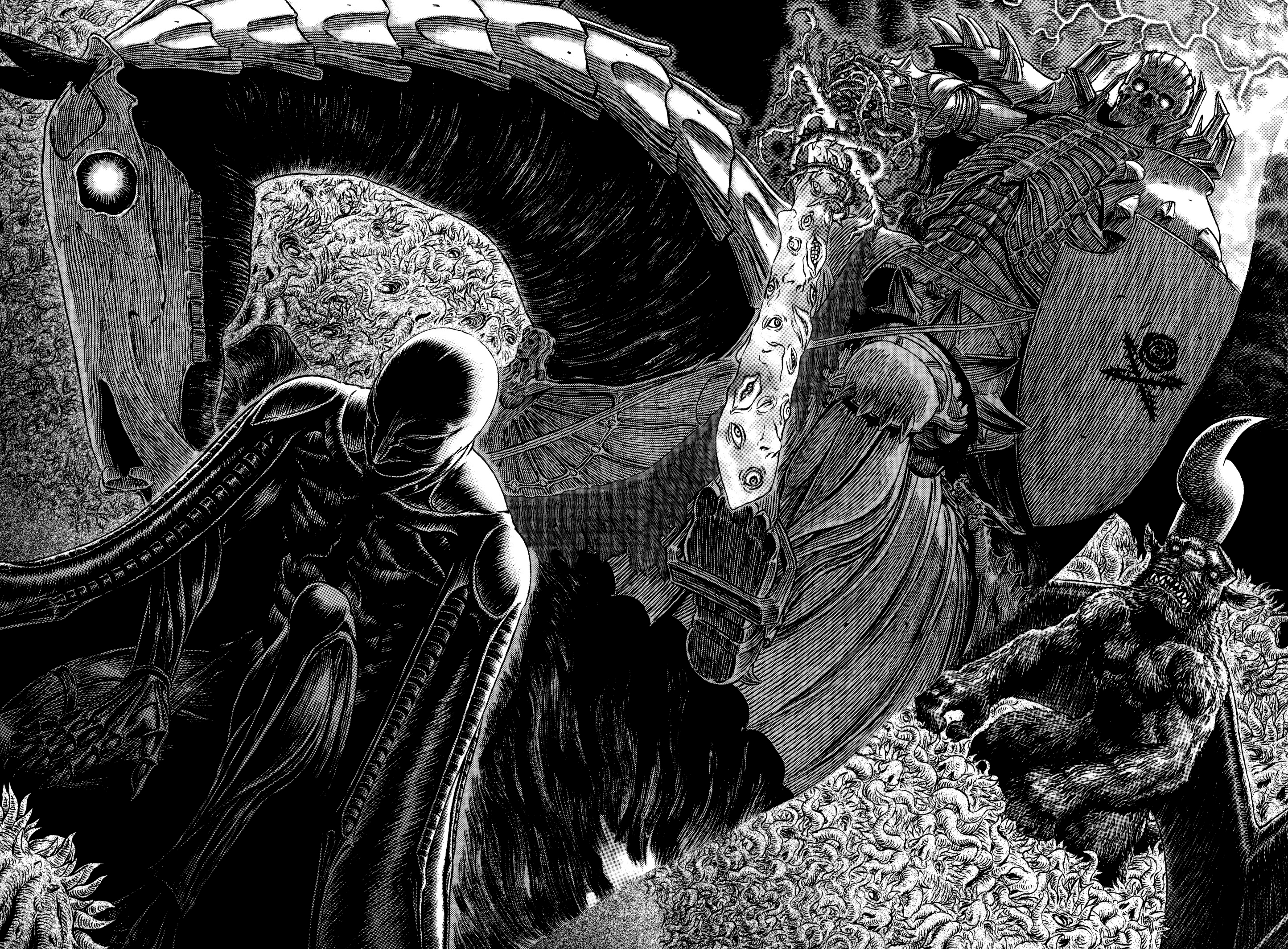 Skull Knight rescues Guts and Casca. 1997 ver. : r/Berserk