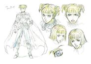 Concept sketches of Farnese for the 2016 anime.