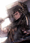 Guts drawn by Rita Kazama, artist of Xenoblade Chronicles and Star Ocean: Anamnesis.