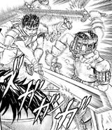 Casca lucha contra Guts a petición de Griffith.