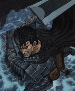 Guts, ready to swing the Dragon Slayer.