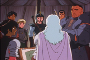 Casca and the Band of the Falcon in a war meeting with Griffith.