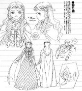 Boceto de Charlotte en Berserk Kenpû Denki Kanzen Kaisekisho.