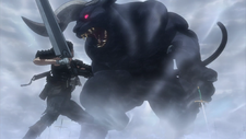 Zodd transforms into his apostle form.