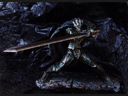 Guts in the Berserker Armor battle stance statue released by Art of War.