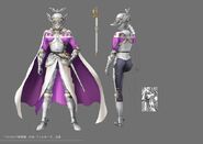 Full color concept art of Farnese in her Holy Iron Chain Knight attire for the 2016 anime.