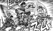 Luchando contra Guts en la colina de las espadas.