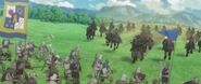 The Black Sheep Iron Spear Knights launch a mounted attack.