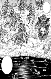 Прибытие Рыцарей Святой Железной Цепи к "красному озеру".