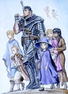 Farnese as a part of Guts' traveling party.