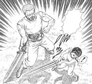 Gambino causa a Guts su herida en la nariz.