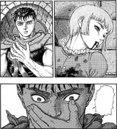 Guts impactado por la muerte de Adonis.