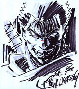 Guts por Yoshihiko Umakoshi (diseñador de personajes del primer anime)