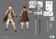 Full color concept art of Isidro.