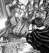 Movimiento de evasión de Serpico en su segundo combate contra Guts.