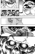 Rickert es salvado por el Caballero de la Calavera del ataque del Conde, Rosine y sus pseudoapóstoles.