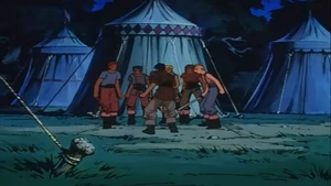 The men gather to kill Guts.