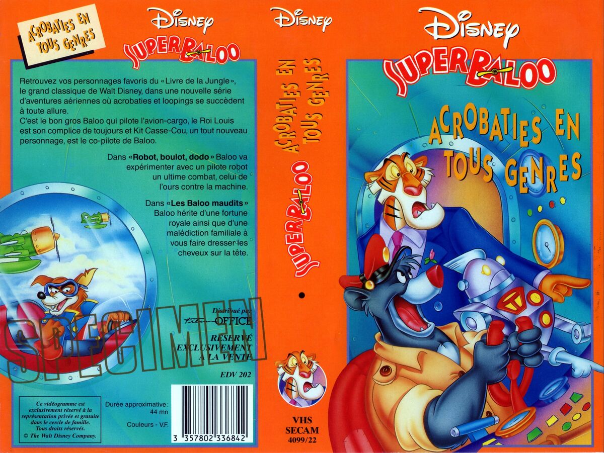 WDHV (France) Super Baloo : Acrobaties en tous genres (1992) (Vente