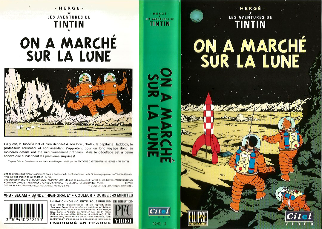 VHS / Les aventures de Tintin : Objectif Lune de Hergé