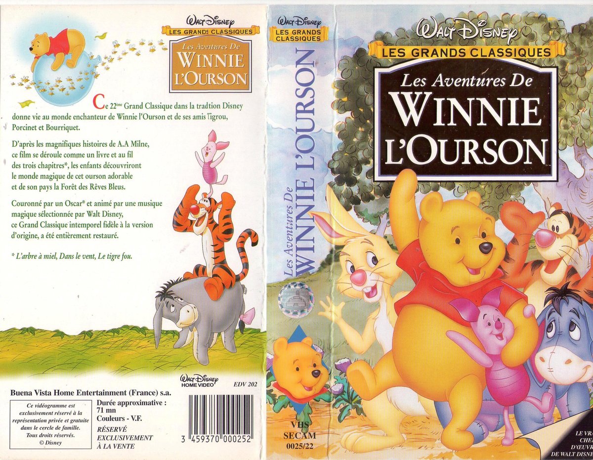 Les Aventures De Winnie L Ourson WDHV (France) - Les aventures de Winnie l'Ourson (1997) (Vente) | Wiki VHS  | Fandom