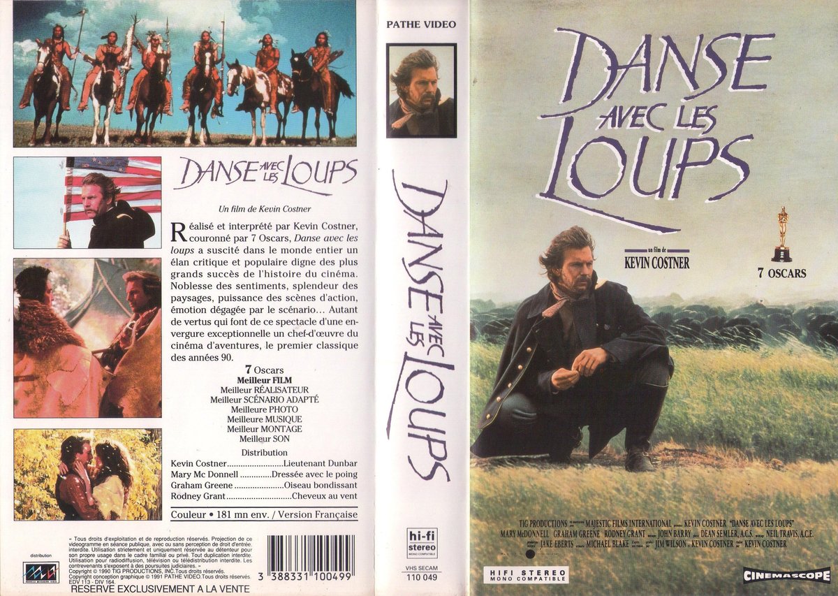 Pathé Vidéo (France) - Danse avec les loups (1991) (Vente), Wiki VHS