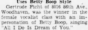 Uses betty boop style 1936