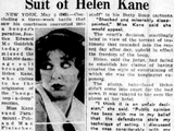 Court Dismisses $250,000 Suit of Helen Kane