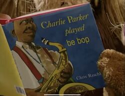 The lion family reads "Charlie Parker played Be Bop"